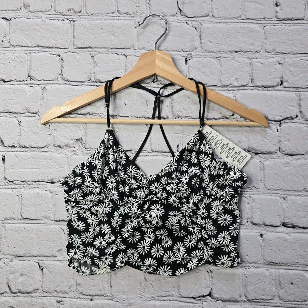 Urban Outfitters Out From Under Girl Crush Printed Bra Top White Daisy New Large